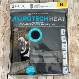 Free Country Women’s Baselayer Bottom Black Medium 8/10 2PK